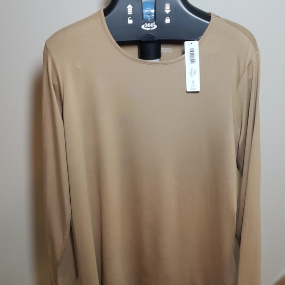 Chico's Tops - Chico's size 3 Tan long sleeve the ultimate tee